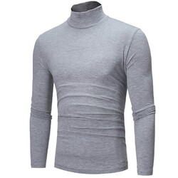 Pullover Kleidung Rollkragenpullover S~2XL T-Shirt Thermal 1 Stück Basic