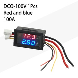 Dc 100V 10A Voltmeter Amperemeter Blau+ Rot LED Doppelt Digital Volt Amp-Meter