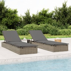 Sonnenliege Gartenliege Liegestuhl Relaxliege Strandliege Poly Rattan vidaXL