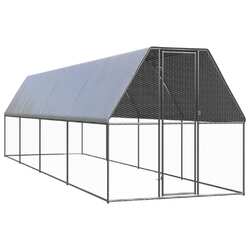 Outdoor Hühnerkäfig Verzinkter Stahl Hühnerstall Käfig mehrere Auswahl vidaXL