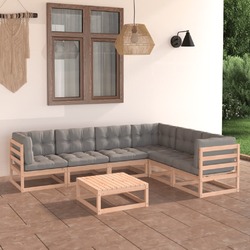 Garten Lounge Set Gartenmöbel Sofa Sitzgruppe 7-tlg. Kiefer Massivholz vidaXL