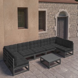 Garten Lounge Set Gartenmöbel Sofa Sitzgruppe 8-tlg. Massivholz Kiefer vidaXL