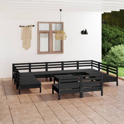 Garten Lounge Set Gartenmöbel Sofa Sitzgruppe 12-tlg. Kiefer Massivholz vidaXL