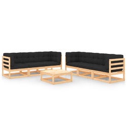 Garten Lounge Set Gartenmöbel Sofa Sitzgruppe 7-tlg. Kiefer Massivholz vidaXL