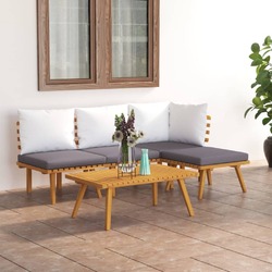 Garten Lounge Set Kissen Sofa Sitzgruppe Gartenmöbel Massivholz Akazie vidaXL