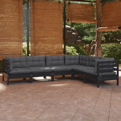 Garten Lounge Set Gartenmöbel Sofa Sitzgruppe 6-tlg. Kiefer Massivholz vidaXL