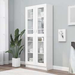 Vitrinenschrank Bücherschrank Standvitrine Vitrine Schrank Holzwerkstoff vidaXL