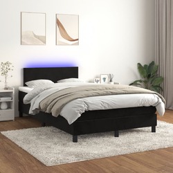 Boxspringbett Matratze LED Bett Bettgestell Polsterbett Lattenrost Samt vidaXL