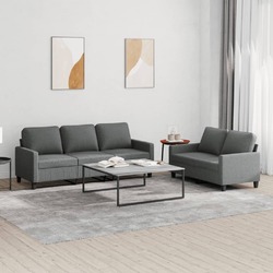 Sofagarnitur Kissen Sessel Sofa Couch Designsofa 3-tlg. Hellgelb Stoff vidaXL