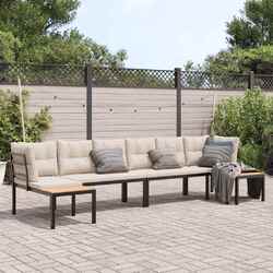 Gartenmöbel Sofa Gartenbank Garnitur Lounge Sitzgruppe 4-tlg. Stahl vidaXL