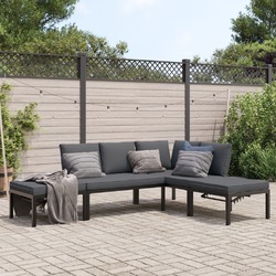 Gartenmöbel Sofa Gartenbank Garnitur Lounge Sitzgruppe 4-tlg. Aluminium vidaXL