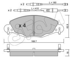 CIFAM Bremsbelagsatz, Scheibenbremse 822-332-0 für CITROËN