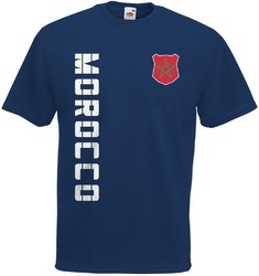 Marokko Morocco T-Shirt Wunsch Name Nummer WM 2022 N Trikot Fanshirt Geschenk