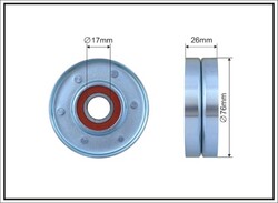 Spannrolle Keilrippenriemen CAFFARO 163-00 für RENAULT VOLVO V70 LAGUNA 850 C70