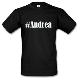 T-Shirt #Andrea Hashtag Raute für Damen Herren und Kinder