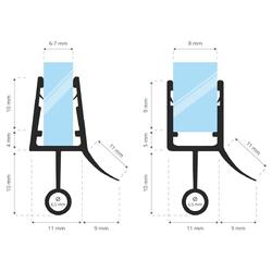 Duschdichtung Duschprofil Wasserabweiser Ersatzdichtung Duschtürdichtung stabil✁ schnell und einfach individuell zuschneiden ✁