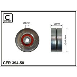 ORIGINAL® Caffaro Umlenk-/Führungsrolle, Keilrippenriemen Links, Rechts