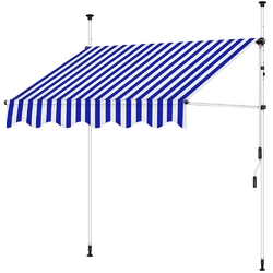 Klemmmarkise Sonnenschutz Markise 150-400cm LED Balkon Terasse Fenstermarkise✅  ver. Farben und Größen  ✅ mit / ohne LED-Beleuchtung