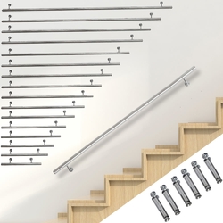 Handlauf Treppengeländer Edelstahl Griff Wandhandlauf Wand Geländer Treppe✅ Edelstahl V2A ✅ verschiedene Längen 50-200CM