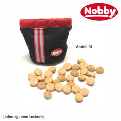 Nobby Snackbeutel - Nylon Futterbeutel Leckerlibeutel Snacktasche - Clip + Klett
