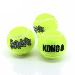 KONG AirDog Squeakair Ball - Apportierspielzeug Tennisball f. Hund mit Quitscher