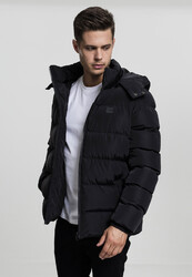 Urban Classics Herren Puffer Jacke mit Kapuze Winterjacke Winter Jacke