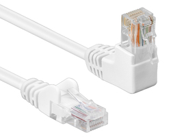 CAT 5e Netzwerkkabel Patchkabel 90° gewinkelter Stecker LAN Ethernet 0,25m-15m