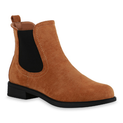 Damen Chelsea Boots Leicht Gefüttert Stiefeletten Blockabsatz 835401 Fashion