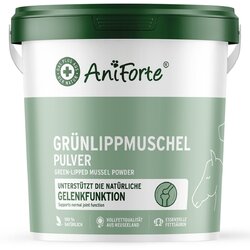 AniForte Grünlippmuschel Pulver für Hunde - Vollfett Qualität Gelenkpulver