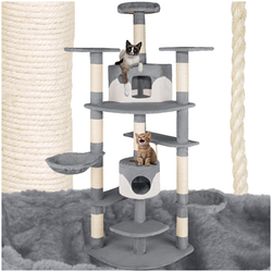 Kratzbaum XXL Katzenbaum Sisal große Katzen Kletterbaum 204 cm Katzenkratzbaum