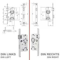 SOTECH Einsteckschloss BB PZ WC Rechts Links Zimmertürschloss Schloss Schlösser