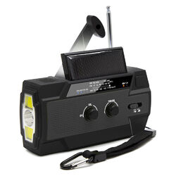 Solar Handkurbel Radio Empfänger AM/FM Radio mit  Taschenlampe Notfall Power DHL