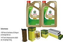 INSPEKTIONSKIT FILTER CASTROL 10L ÖL 5W30 für Audi A6 Allroad 4FH C6 3.0 TDI