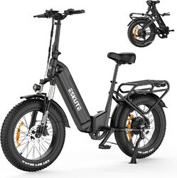 Elektrofahrrad 20" 4,0 E-Bike Fat Tire E-Fahrrad klapprad 350W Fatbike 7 Gängen