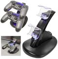 Playstation 4 Controller Ladestation PS4 Dock Ladegerät USB Dual Pad Charger LED