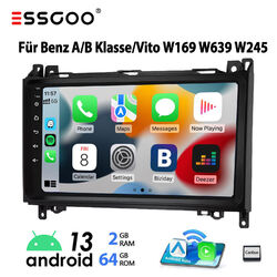 64G Autoradio Für Mercedes Benz A/B Klasse Vito W169 W245 W639 Android13 GPS Nav