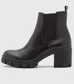  Stiefeletten Damen Chelsea Echtleder schwarz Blockabsatz Tamaris 39 TOP