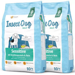 2 x 10 kg Green Petfood InsectDog Sensitive