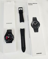 Samsung Galaxy Watch 4 Classic 42mm Edelstahlgehäuse mit Fluorelastomer Armband