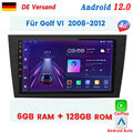 6+128G Für VW Golf VI 2008-2012 Carplay Android12 Autoradio GPS NAVI SAT BT DAB+