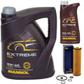 Motoröl Set MANNOL Extreme 5W-40 6 Liter + Ölfilter für Mercedes C-Klasse CLK   