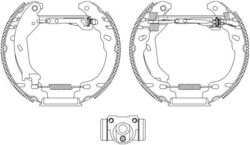 HELLA BREMSBACKEN-SATZ 180mm HINTERACHSE passend für FIAT 500 PANDA FORD KA |