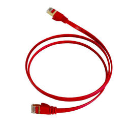 Patchkabel CAT7 Netzwerkkabel LAN DSL rot Netzwerk Kabel Ethernet flach 1m