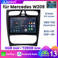 6+128GB Android 13 Autoradio CarPlay Für Mercedes Benz C-Klasse W203 W209 GPS 4G