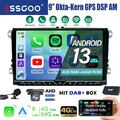 4+64G Android Autoradio Carplay DAB+ GPS 4G Kam Für VW GOLF 5 Touran Polo Caddy