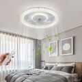 54W Deckenventilator mit Beleuchtung Fernbedienung LED Deckenlampe Schlafzimmer