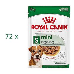 (€ 13,34 /kg) Royal Canin Mini Ageing in Soße kleine Hunde Nassfutter 72 x 85 g