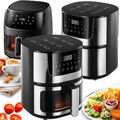 Heißluftfritteuse XXL Fritteuse Heißluft Digitale Edelstahl Air Fryer 7.5L/8L