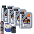 Motoröl 5W30 LIQUI MOLY Leichtlauf Special Tec Ll 4L+MAHLE Ölfilter +Spülung