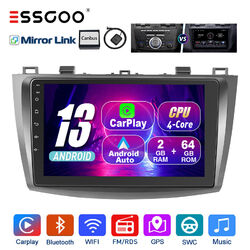 9" Android 13 Carplay Für Mazda 3 BL 2010-2013 Autoradio 2+64G GPS NAV FM RDS BT